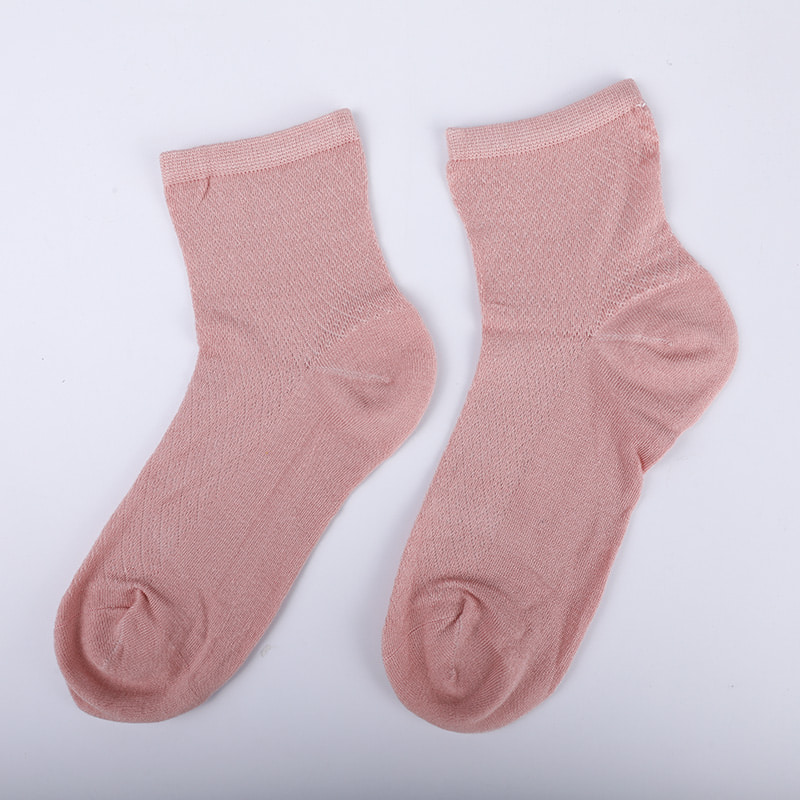 Yumuşak bambu elyaf naylon torba, ince küçük elmas gündelik kadın çorapları, elle dikilmiş kadın çorapları WSD1689