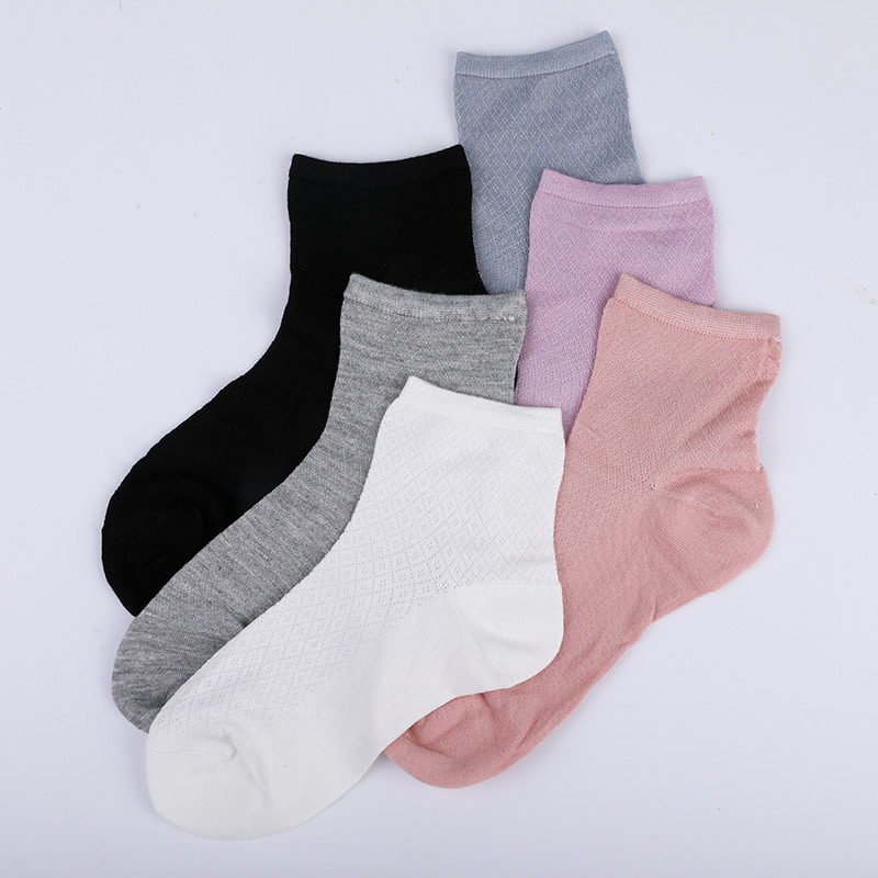 Yumuşak bambu elyaf naylon torba, ince küçük elmas gündelik kadın çorapları, elle dikilmiş kadın çorapları WSD1689