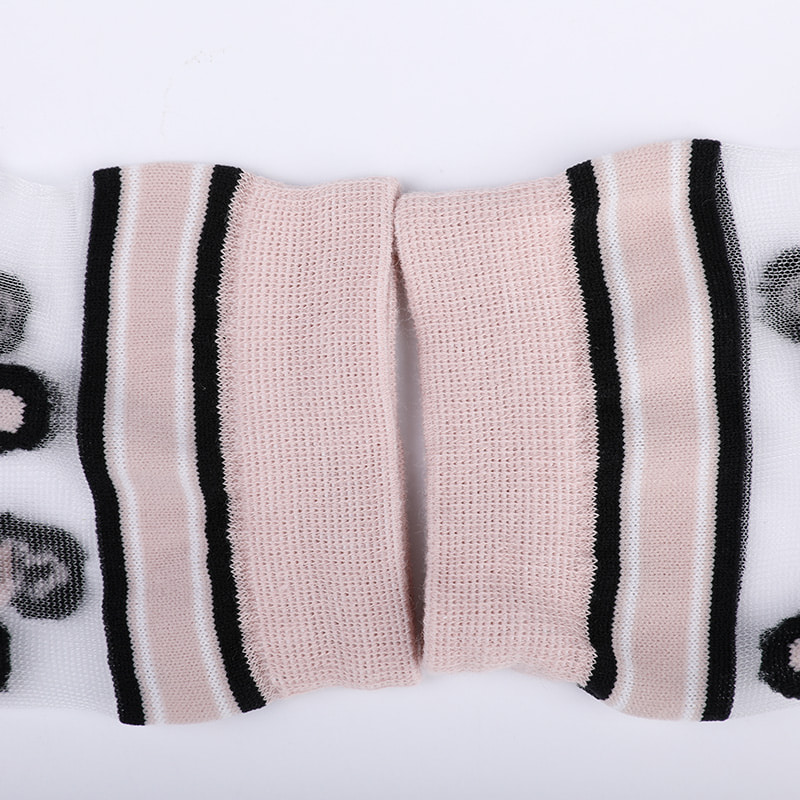 Moda şeffaf naylon ipek pamuk alt kadın çorapları Leopar desen çiçek şeffaf ipek kadın çorapları Kristal ipek kadın çorapları WSD1939